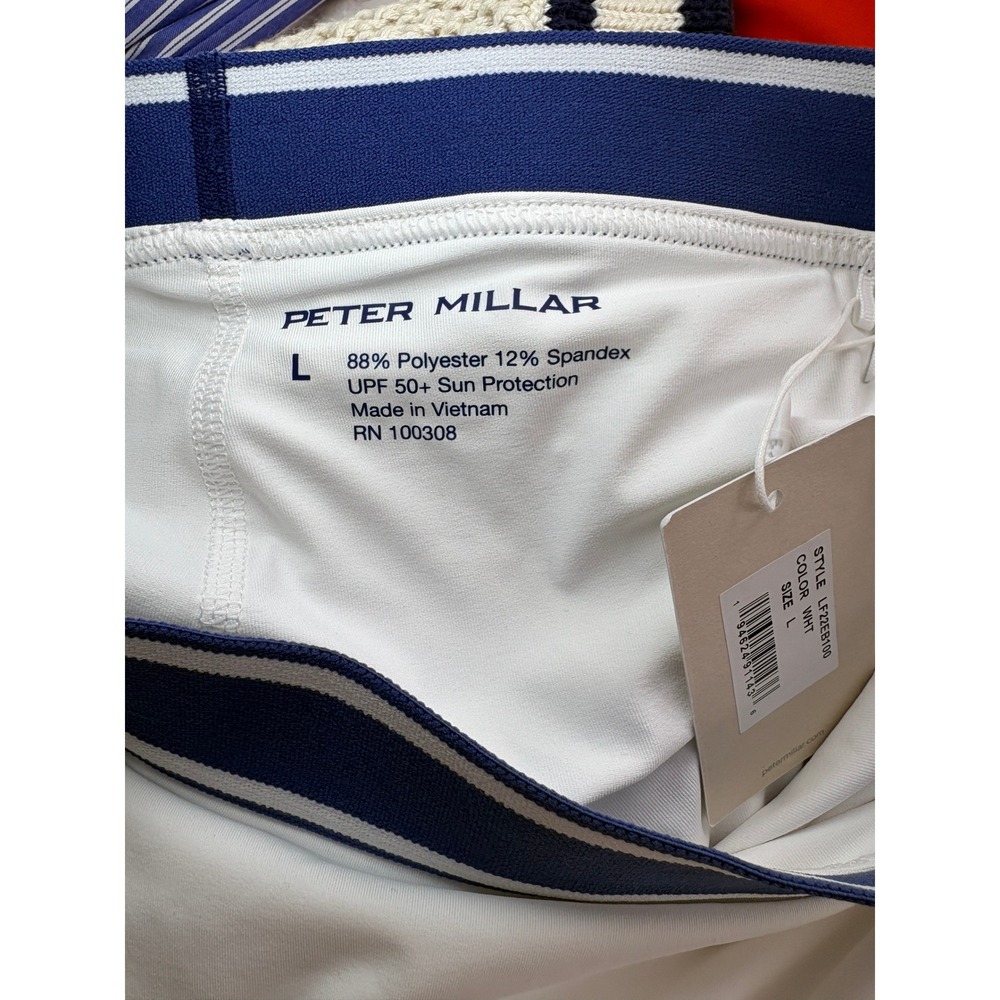 NWT Women's Peter Millar Francoise Court Skort Large White LF22EB100 Striped - Picture 9 of 9